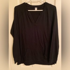 Old Navy Black Top with Kangaroo Pocket